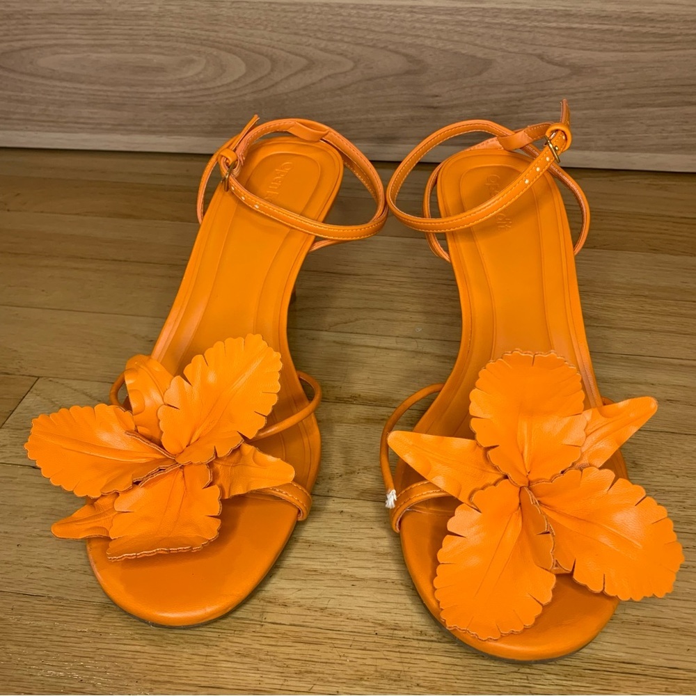 Open Edit Zuri Ankle Strap Sandal in Orange - Size 9 - Picture 2 of 8